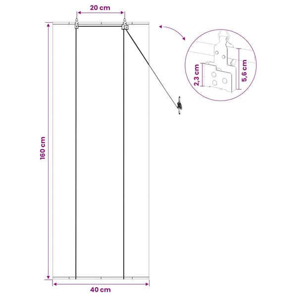 Rullaverho Harmaa 40 x 160 cm Bambu