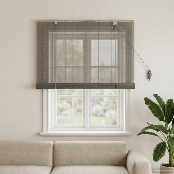 Rullaverho Harmaa 80 x 160 cm Bambu