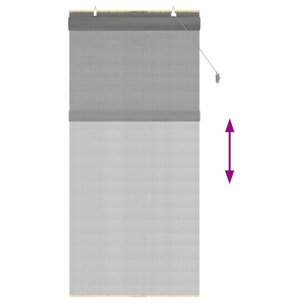 Rullaverho Harmaa 80 x 220 cm Bambu