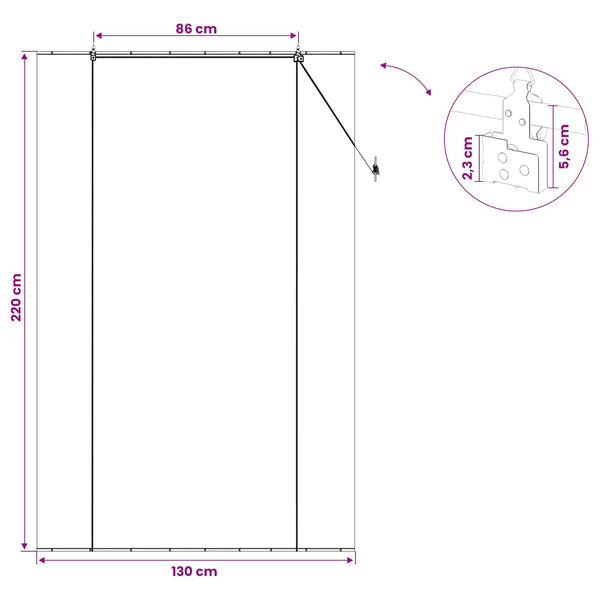 Rullaverho Harmaa 130 x 220 cm Bambu