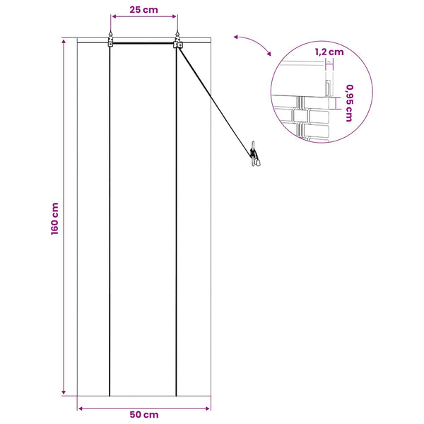 Rullaverho Ruskea 50 x 160 cm Bambu