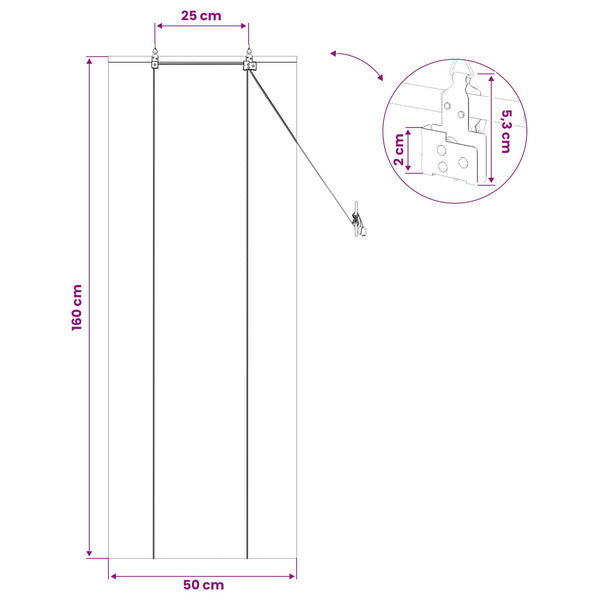 Rullaverho Ruskea 50 x 160 cm Bambu