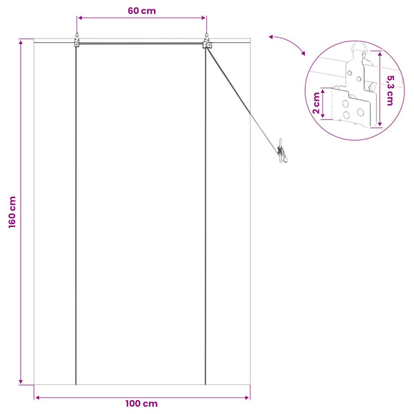 Rullaverho Ruskea 100 x 160 cm Bambu
