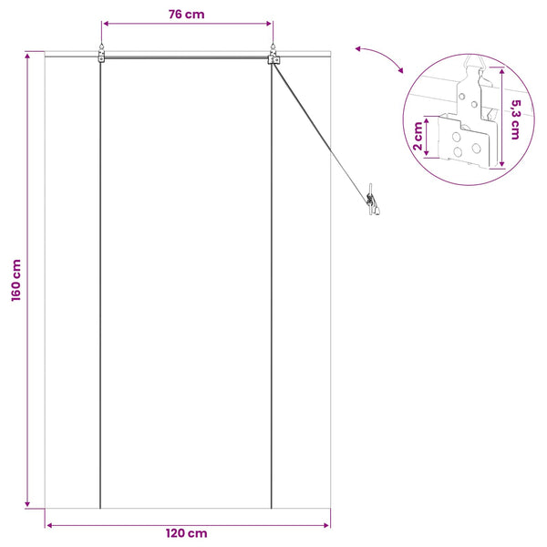 Rullaverho Ruskea 120 x 160 cm Bambu