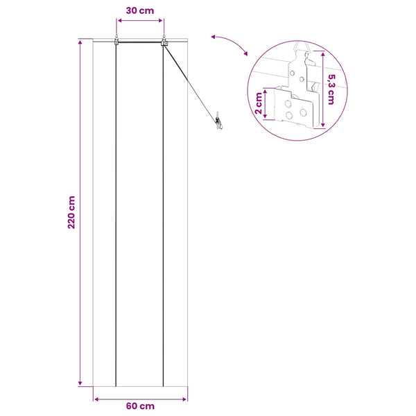 Rullaverho Ruskea 60 x 220 cm Bambu