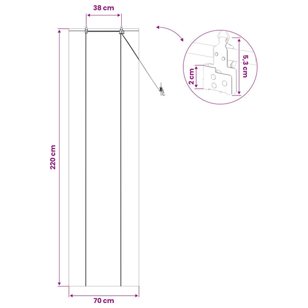 Rullaverho Ruskea 70 x 220 cm Bambu