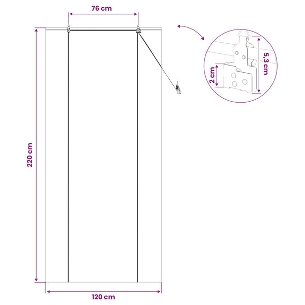 Rullaverho Ruskea 120 x 220 cm Bambu