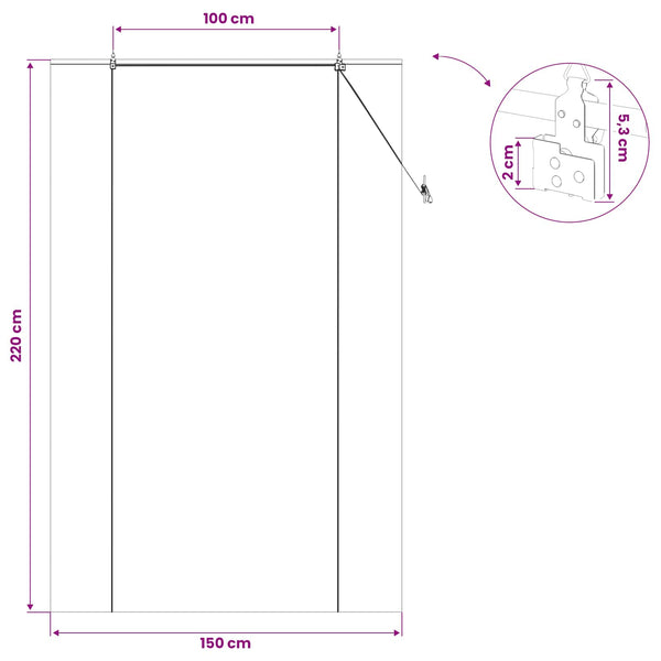 Rullaverho Ruskea 150 x 220 cm Bambu