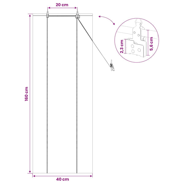 Rullaverho Luonnollinen 40 x 160 cm Bambu