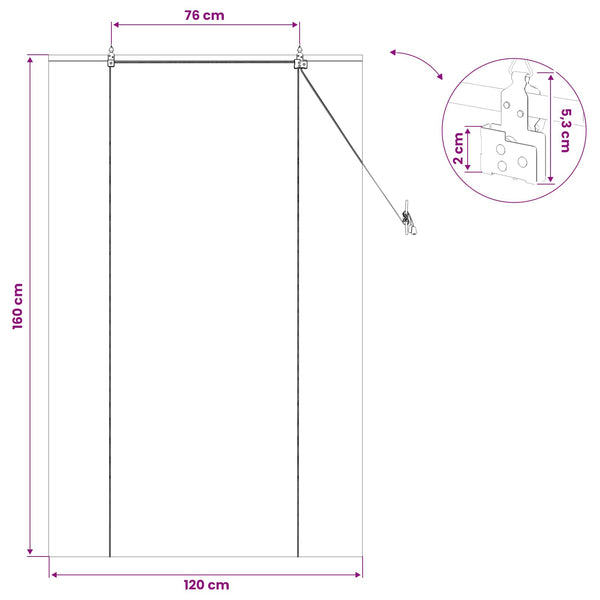 Rullaverho Luonnollinen 120 x 160 cm Bambu