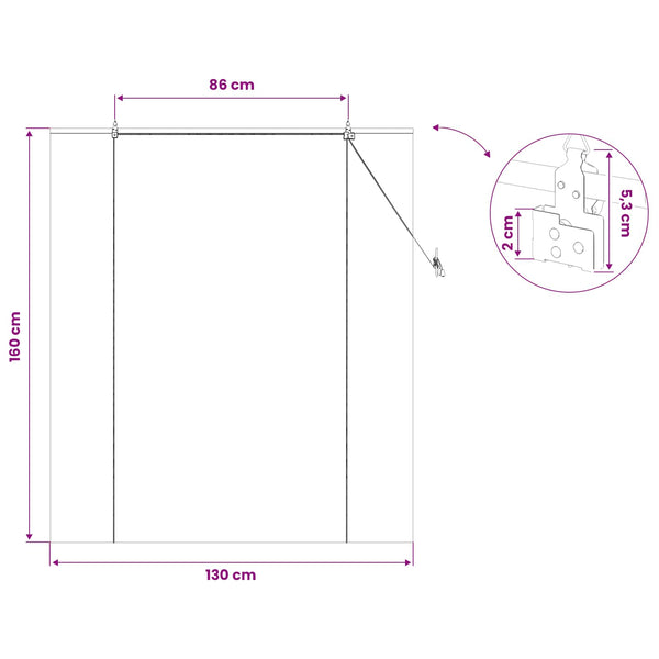 Rullaverho Luonnollinen 130 x 160 cm Bambu