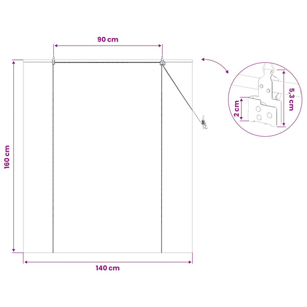 Rullaverho Luonnollinen 140 x 160 cm Bambu