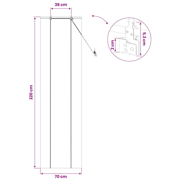 Rullaverho Luonnollinen 70 x 220 cm Bambu