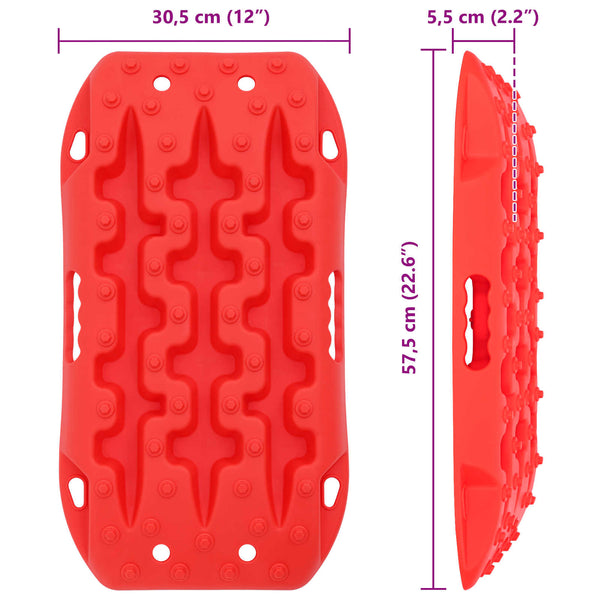 Liukuestelevy 2 kpl Punainen 57,5 x 30,5 x 5,5 cm