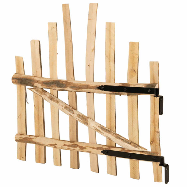 Kaareva aitaustavi 100 x 90 cm Impregnoitu Hasselpähkinäpuu