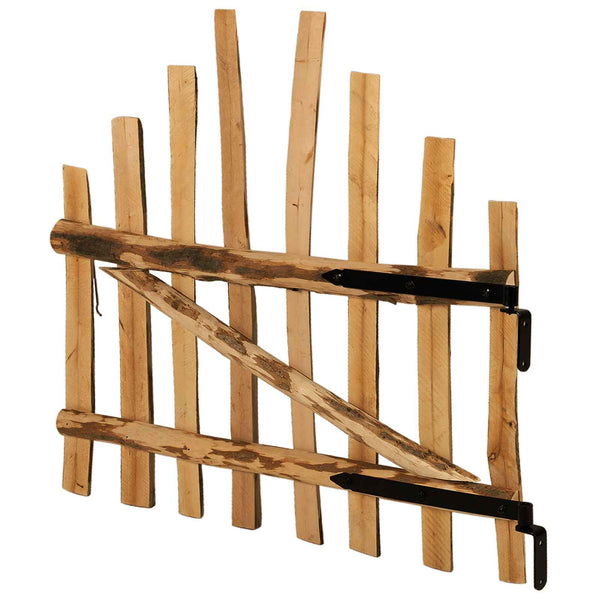 Kaareva aitaustavi 100 x 90 cm Impregnoitu Hasselpähkinäpuu