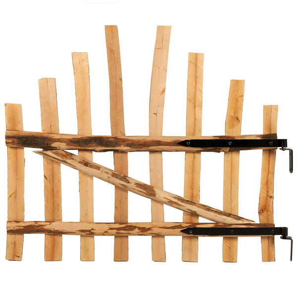 Kaareva aitaustavi 100 x 90 cm Impregnoitu Hasselpähkinäpuu