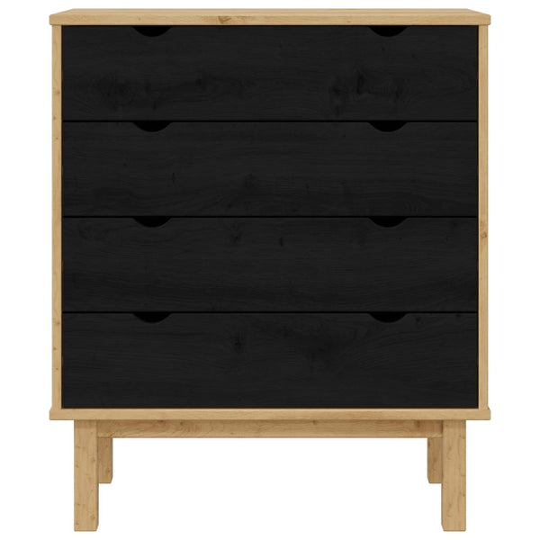 Laukkaava OTTA Musta 76,5 x 39,5 x 90 cm Täysi mänty