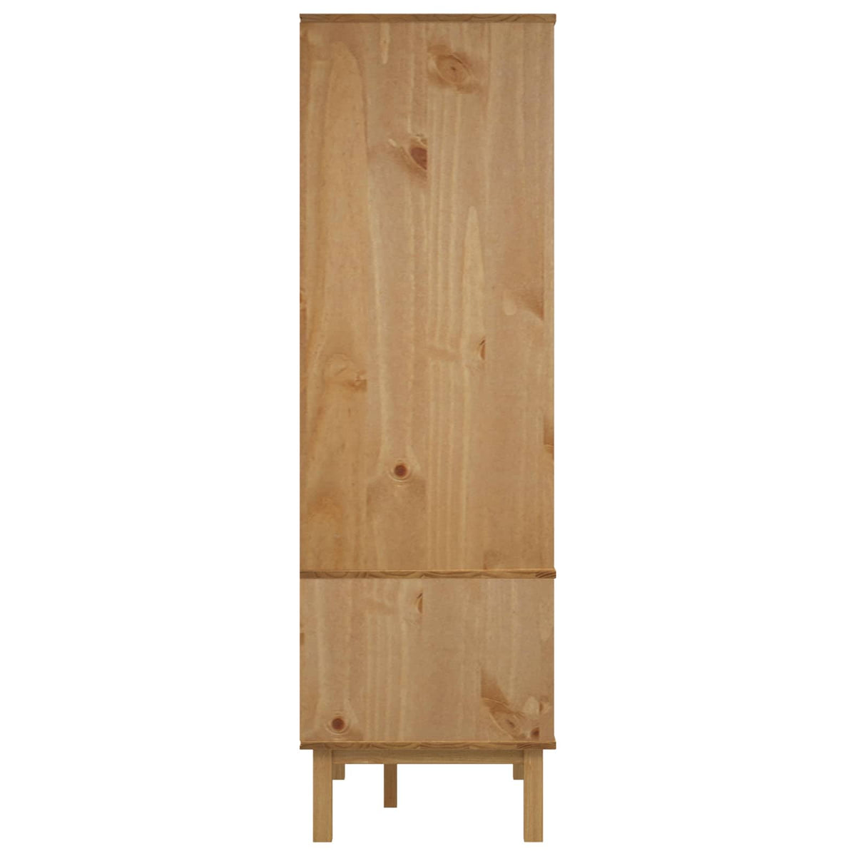 Vaatekaappi ovella OTTA Musta 76,5 x 53 x 172 cm Täysi mänty
