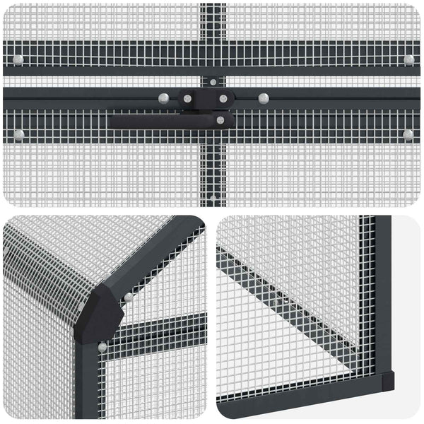 Lintuhäkki Antrasiitti 181,5 x 112,5 x 173,5 cm