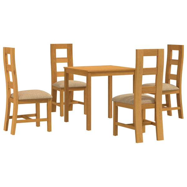Ruokailuryhmä 5 kpl Beige Mäntypuu