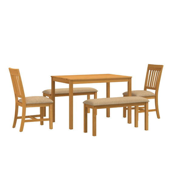 Ruokailuryhmä 5 kpl Beige Mäntypuu