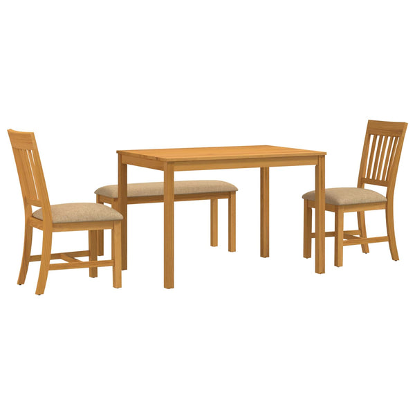 Ruokailuryhmä 4 kpl Beige Mäntypuu