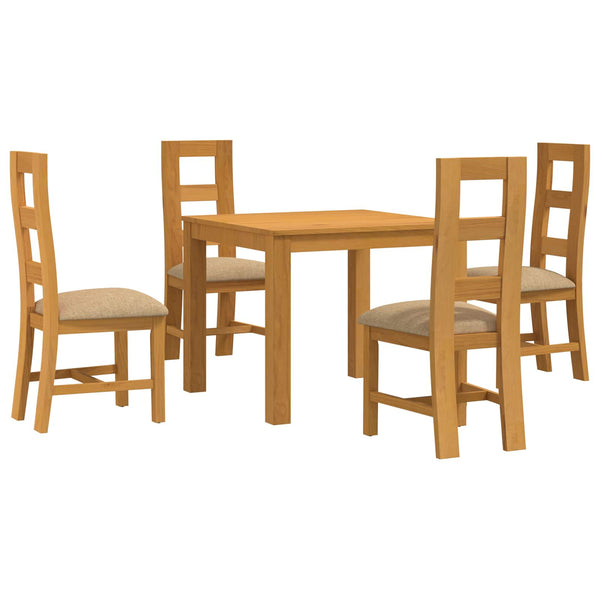 Ruokailuryhmä 5 kpl Beige Mäntypuu