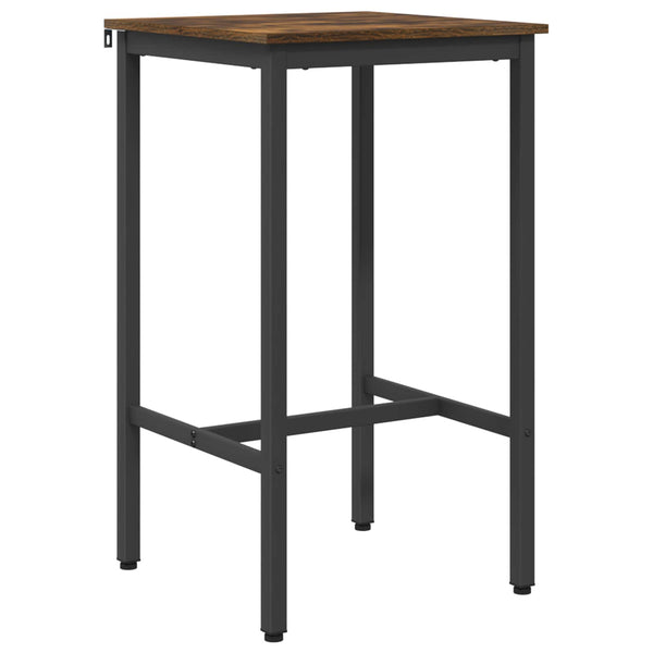 Baaripöytä 52 x 52 x 90 cm Tekninen puu Savutammi Suorakaide