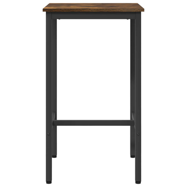 Baaripöytä 52 x 52 x 90 cm Tekninen puu Savutammi Suorakaide