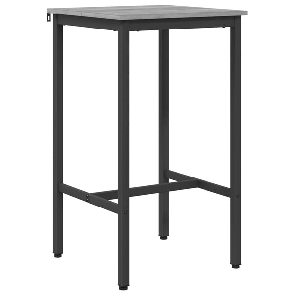 Baaripöytä 52 x 52 x 90 cm Tekninen puu Harmaa Sonoma