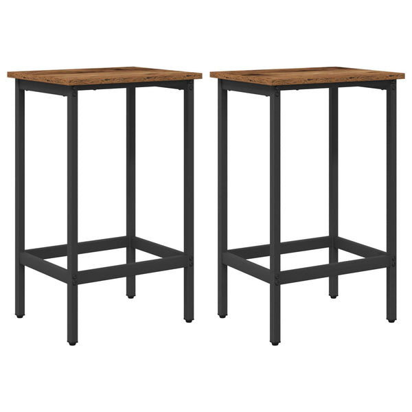 Baarijakkara 2 kpl Vanha puu 40 x 32 x 64 cm Tekninen puu