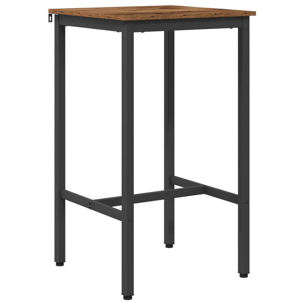 Baaripöytä 52 x 52 x 110 cm Tekninen puu Vanha puu Suorakaide