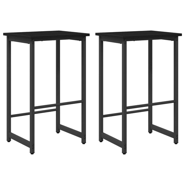 Baarijakkara 2 kpl Musta tammi 40 x 32 x 74 cm Tekninen puu