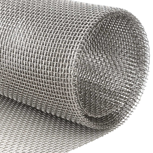 Verkkoruudun 40 x 500 cm 6 Mesh Ruostumaton teräs 201 Hopea