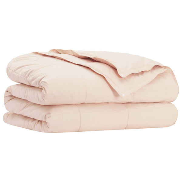 Peitto 200 x 200 cm Kaikki vuodenajat Kapok Kuitu Beige