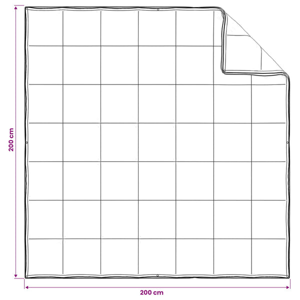 Peitto 200 x 200 cm Kaikki vuodenajat Kapok Kuitu Beige