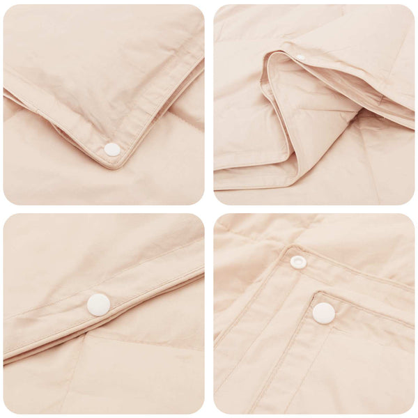 Peitto 200 x 220 cm Kaikki vuodenajat Kapok Kuitu Beige