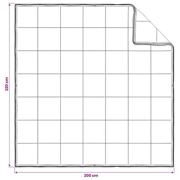 Peitto 200 x 220 cm Kaikki vuodenajat Kapok Kuitu Beige