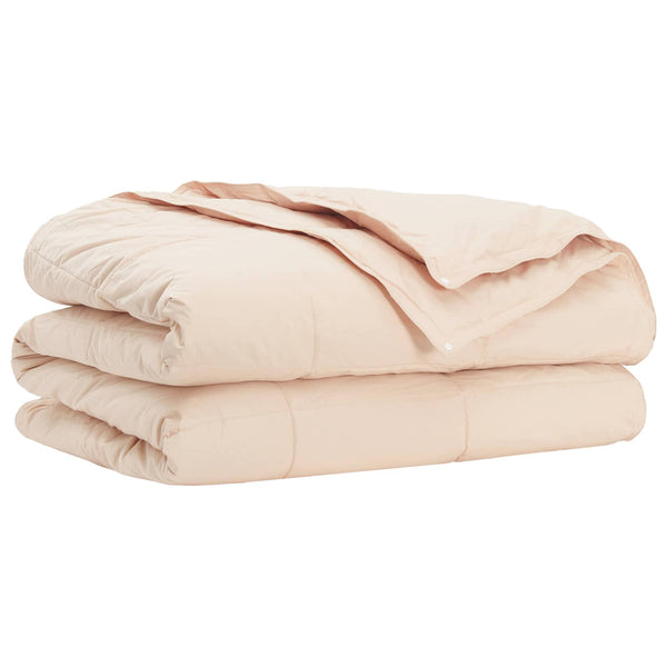Peitto 220 x 260 cm Kaikki vuodenajat Kapok Kuitu Beige