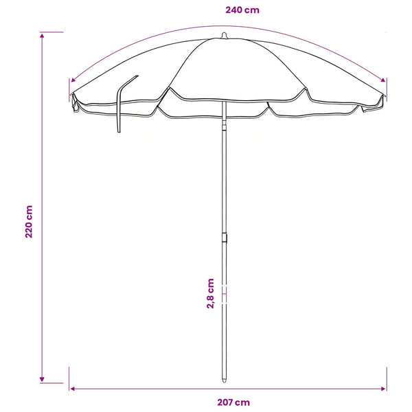 Puutarhavarjo 240 cm 170T polyesteri Oranssi