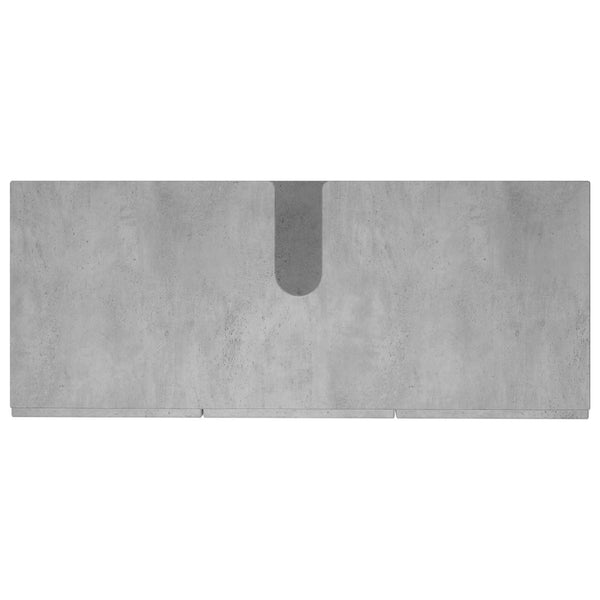 Kylpyhuoneen kaappisetti 3 kpl Betoninharmaa Tekninen puu