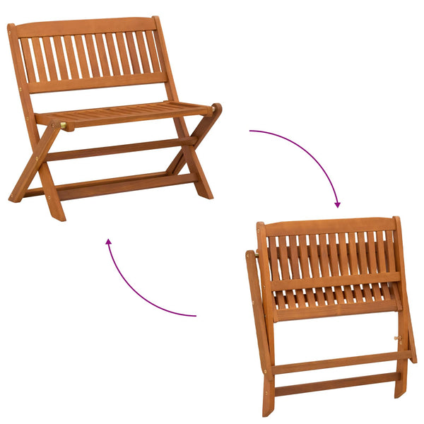 Lasten penkki 1 -Seater 61 x 38 x 57 cm Tiheä Eukalyptuspuu