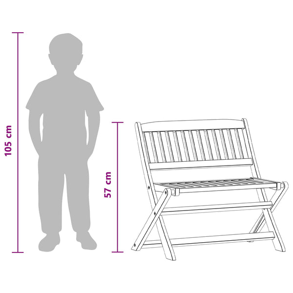 Lasten penkki 1 -Seater 61 x 38 x 57 cm Tiheä Eukalyptuspuu
