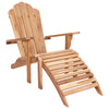 Puutarhan Adirondack-tuoli jalkatuella Luonnollinen Tiikkipuu