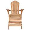 Puutarhan Adirondack-tuoli jalkatuella Luonnollinen Tiikkipuu