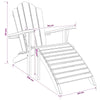 Puutarhan Adirondack-tuoli jalkatuella Luonnollinen Tiikkipuu