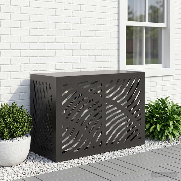 Ilmastointilaitteen suoja Musta 90 x 40 x 60 cm Teräs