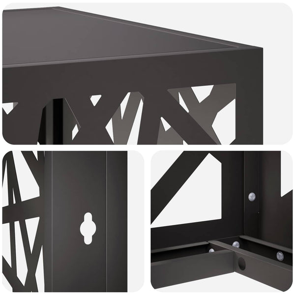Ilmastointilaitteen suoja Musta 110 x 50 x 80 cm Teräs