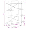Kirjahylly 4 tasoa 100 x 35 x 140 cm PB Harmaa Sonoma